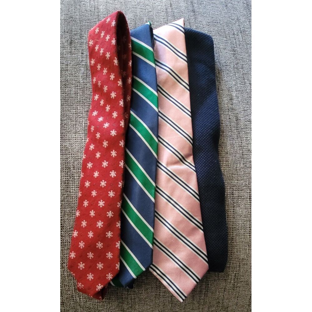 Lot Of 4 J. Crew Red Blue‎ Pink Ties